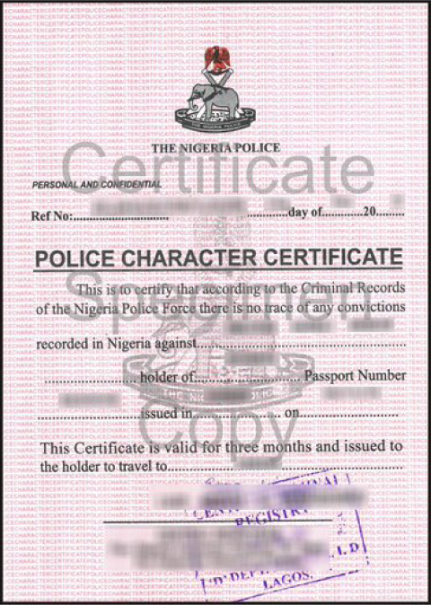 Nigeria Police Character Certificate | ngEmbassy