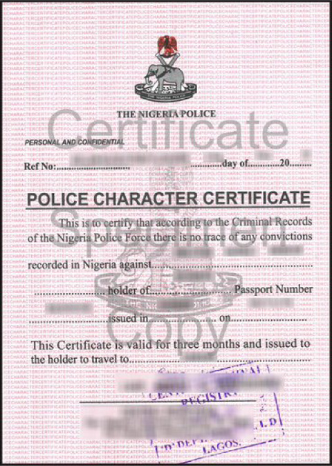 Nigeria Police Character Certificate NgEmbassy